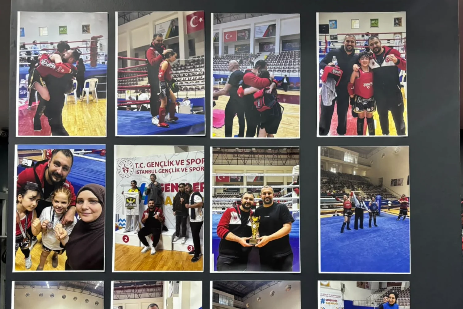Göktürk şubesinde müsabaka fotoğraflarından oluşan başarı duvarı